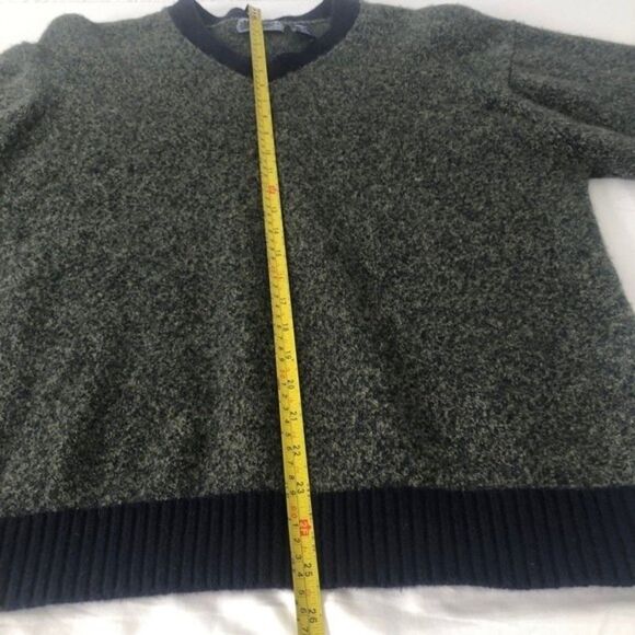 100% Lambs Wool Structure Sweater V-Neck Long Sleeve Pullover Men's Size L - Picture 6 of 6